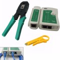 Portable LAN Network Kit Utp Cable Tester AND Plier Crimp Crimper Plier With Plug Wire Stripper Clamp PC Networking test Tool