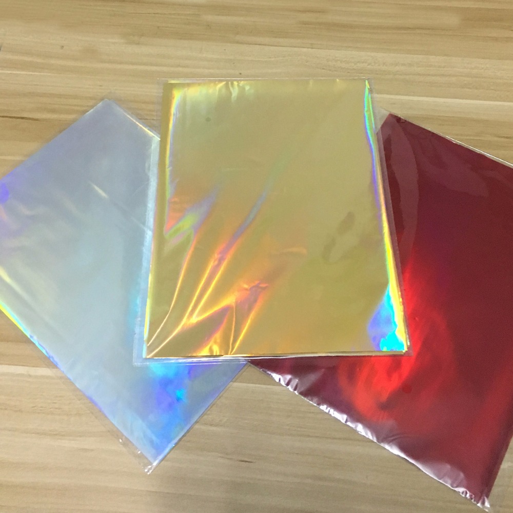 50Pcs New 18 colors Hot Printing paper Foil Paper Laminating Transfer on Elegance Laser Printer Craft Paper Thermal 20x29cm A4