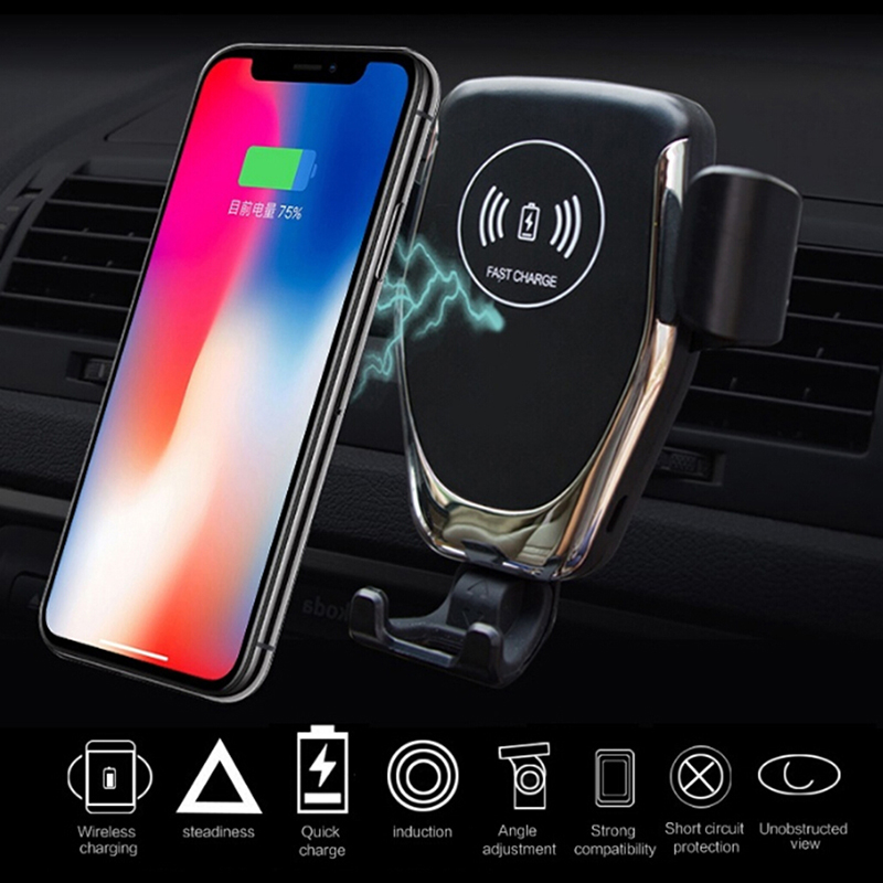 10W Qi Wireless Fast Charger Car Mount Holder Stand Auto Sensor Charging New Arrival