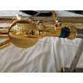 Professional Schagerl Trombone H85 Brass Body Hand Hammered Bell Real Gold Plated Musical Instruments with Case and Mouthpiece