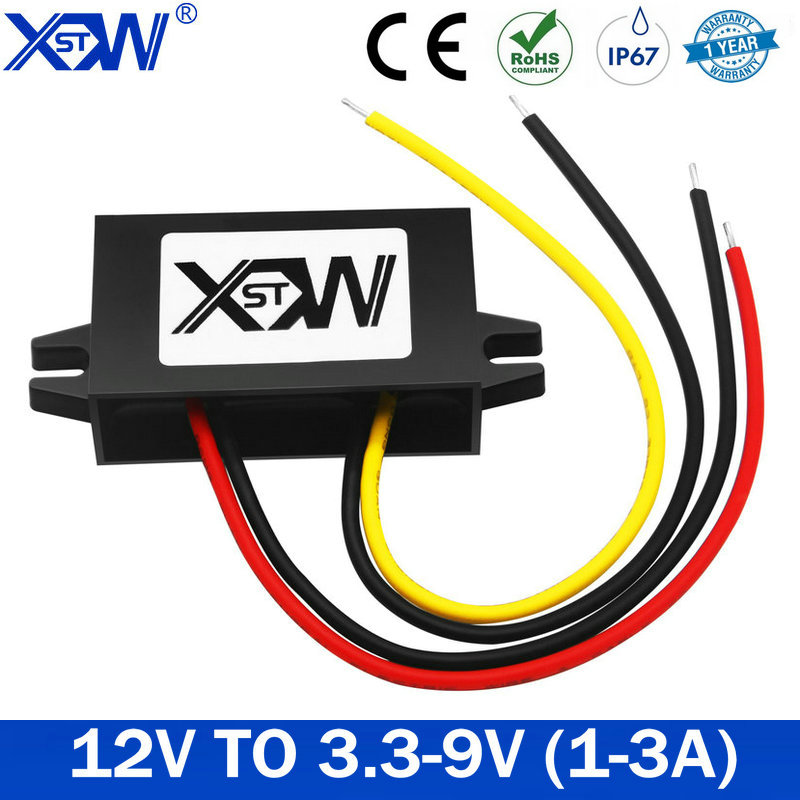 DC DC Waterproof Converter 12V to 3.3V 3.7V 4.2V 6V 7.5V 9V 1A 2A 3A Step Down Buck Converter With CE RoHS 12V Transfomer