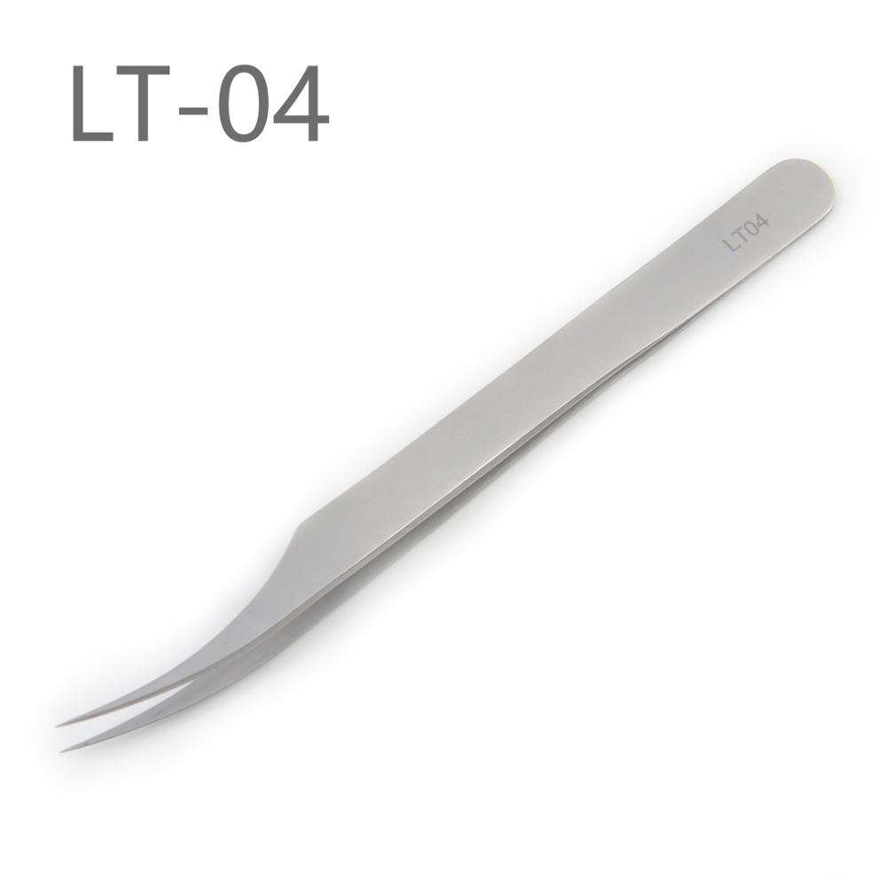 Tweezers Curved Straight Stainless LT Steel Tweezers Eyelash Extension Makeup Tools Nails Decor Professional Eyelash Tweezer