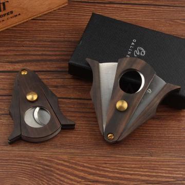 GALINER Cigar Cutter Stainless Steel Pocket Sigaar Guillotine Cutting Wood For Cohiba Cutter Cigar Accessories W/ Gift Box