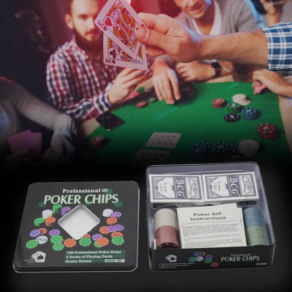 Chip Set Poker Chip Set 100 Pieces Plastic Chips With Pokers Chips Storage Case And More 2 Decks Of Poker Cards 1 Banker Chip