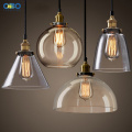 Vintage Clear/Tea color Glass Shade Pendant Lamp Cord 1-1.5m Wire Modern Dining Room Foyer Pendant Light E27 110*240V