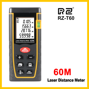 RZ Laser Range Finder Distance Tape Measure Roulette Meter Measuring Rangefinder Electronic Ruler 60M Measuring Tools RZ-T60