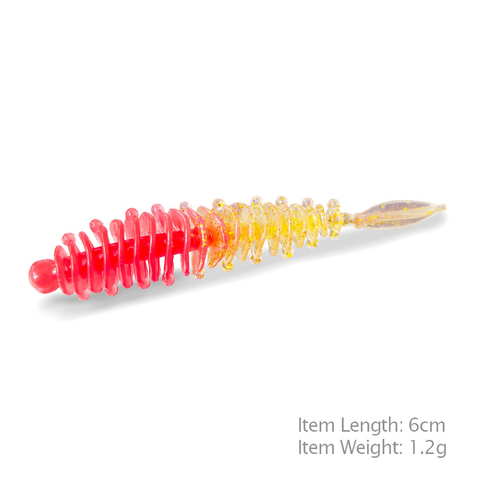 10pcs Silicone Fishing Soft worm Bait 60mm 1.2g 10 Colors Fishing Lure Pesca Isca Artificial Wobblers Attractive FishingTackle
