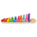 Safe Montessori coloful Children Preschool Teaching kids Counting and Stacking Board Wooden Math Toy learning educational toys