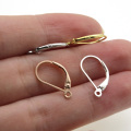 Real 925 Sterling Silver Rose Gold French Lever DIY Earring Hooks Wire Settings Base For Earrings Jewelry Making Supplies