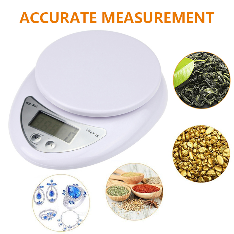 Vastar Digital Scale 5KG 1KG Electronic Mini Pocket Scale 1g 0.1g Precision Steelyard For Kitchen Food Balance Scales