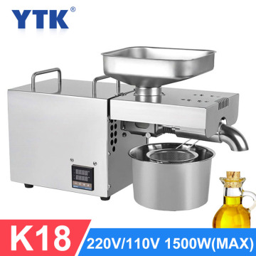 YTK K18 Automatic Oil Press Household FLaxseed Oil Extractor Peanut Oil Press Cold Press Oil Machine 1500W（max）