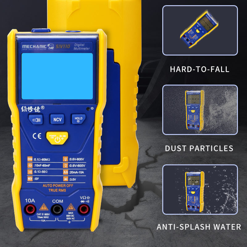 MECHANIC SIV110 Digital Multimeter Auto LCD Display High Precision Multimeter AC/DC Voltage Diode Resistance Meter Test Tools