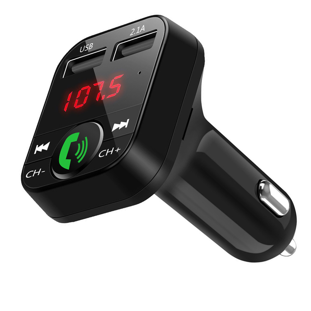 KDsafe Bluetooth Wireless Car kit Handfree LCD FM Transmitter Dual USB Car Charger 2.1A MP3 Music TF Card U disk AUX Player