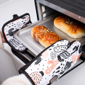 2pcs Insulation Gloves Cotton Cute Patterns Non-slip Oven Mitts Baking BBQ Oven Potholders Microwave Gloves Kitchen Cooking Tool