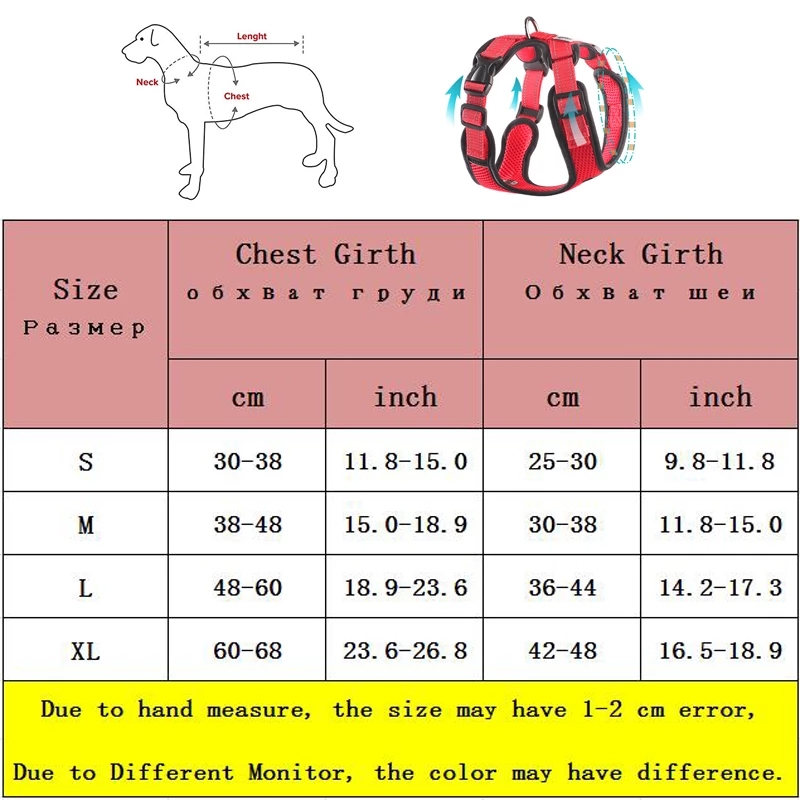 No Pull Mesh Dog Harness Breathable Puppy Vest Reflective Harnesses For Small Medium Dogs Adjustable Pet Training Product