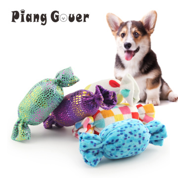 Plush Squeaky Candy Dog Toy Play Candy Puppy Training Pet Toy Soft Colorful Mini Pet Supplies For Cat