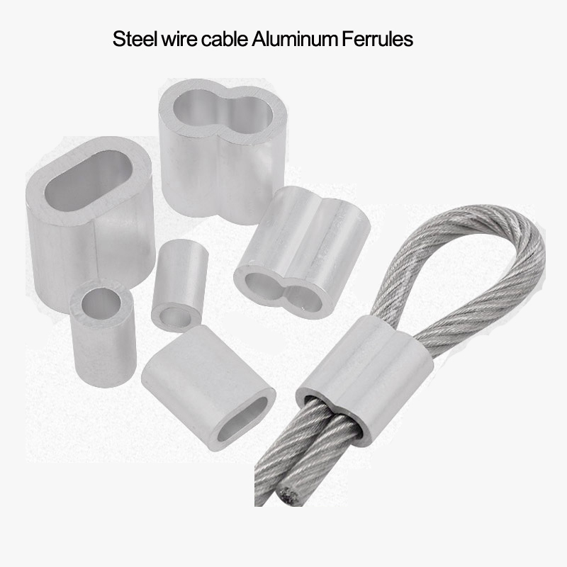 M0.5 to M10 Many Size Steel Wire Cable Rope Fixing clip Ellipse shape Aluminum Ferrules Crimping Loop Fittings Oval Clamps