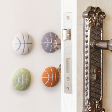1Pcs Door Handle Pad Basketball Shape Self Adhesive Wall Protector Bumpers Buffer Guard Stopper Rubber Doorknob Lock Crash Pads
