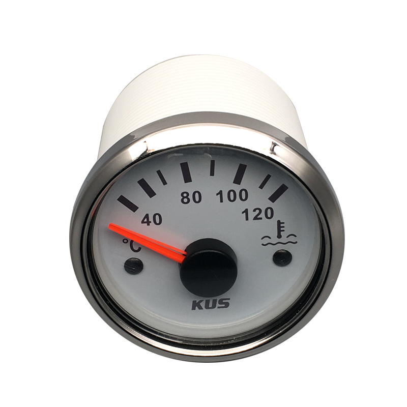New KUS 2" 52mm Water Temperature Gauge 40-120 Degree For Boat Car Motorcycle accessories 12V 24V