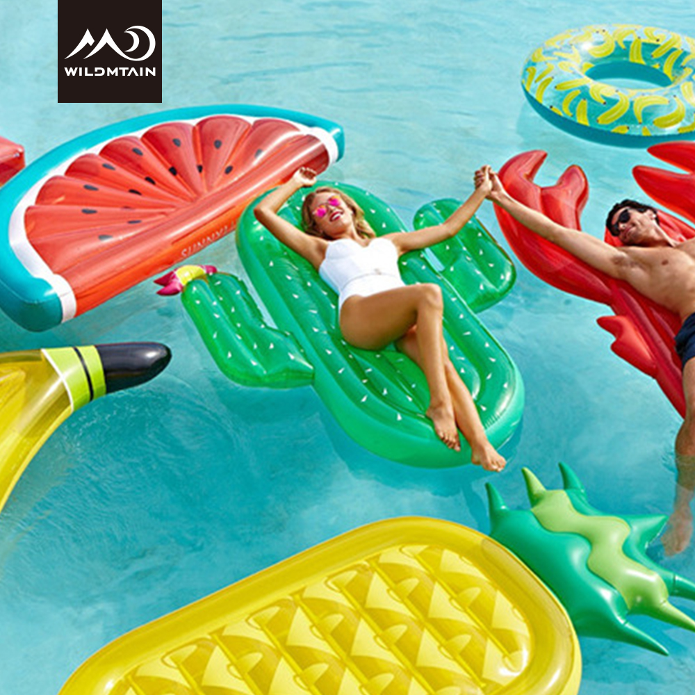 WILDMTAIN Inflatable Sea Mattress 185cm / 71", Swimming Ring - Pineapple, Watermelon, Pizza, Donut Pool Float Air Bed for Adult