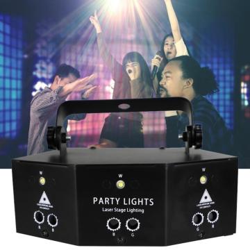 Professional Nine Eye Laser Strobe Lights Stage Projector DJ Disco Light Lamp Wedding Birthday Party Dance Lamp With Controller