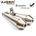 e13-XSQ-400-01 Mark Universal Motorcycle Exhaust Muffler Link Pipe 304 stainless steel Slip on Escape Add Power at least 25%