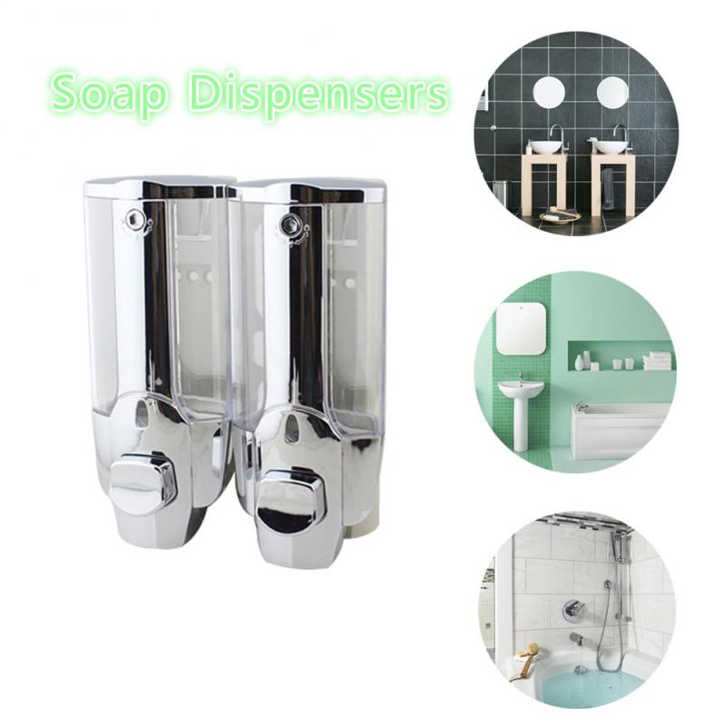 1/2pcs Household Wall Mounted Bathroom Soap Dispenser Shower Gel Liquid Pump Hand Wash 350ml Kitchen Bathroom Soap Dispensers