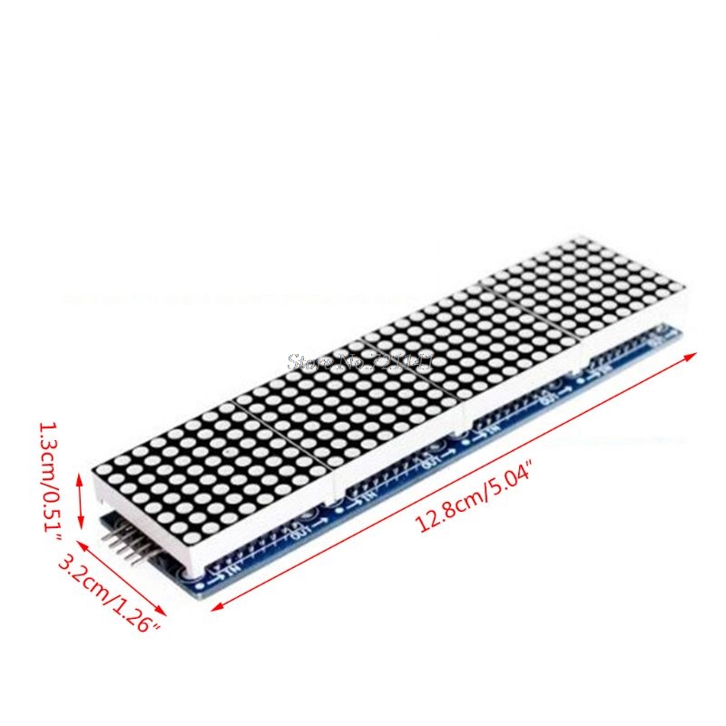 MAX7219 4 in 1 LED Display Dot Matrix Microcontroller MCU Control Module 5P Line Dropship
