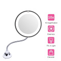 LED Makeup Mirror Magnifier Lamp Vanity Mirror 360 Degree Rotation 10X Magnifying Glass Mirror LED Table Night Light Bathroom