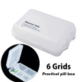 Medicine Pill Box 6 Grids Pills Dispenser Practical Pill Organizer Tablet Pillbox Case Container Drug Divider Storage Pills Box
