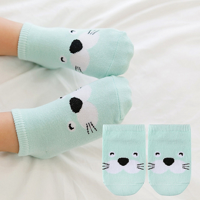 Baby Socks Spring Autumn Newborn Baby Boys Girls Cotton Cute Cartoon Toddler Asymmetry Anti-slip Socks For Babies Winter TXTB1