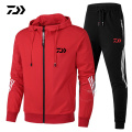 2020 Winter New Fishing Clothing Fleece Daiwa Set Thick Sport Suit Striped Long Sleeve Keep Warm Outdoor Fishing Wear Cycling