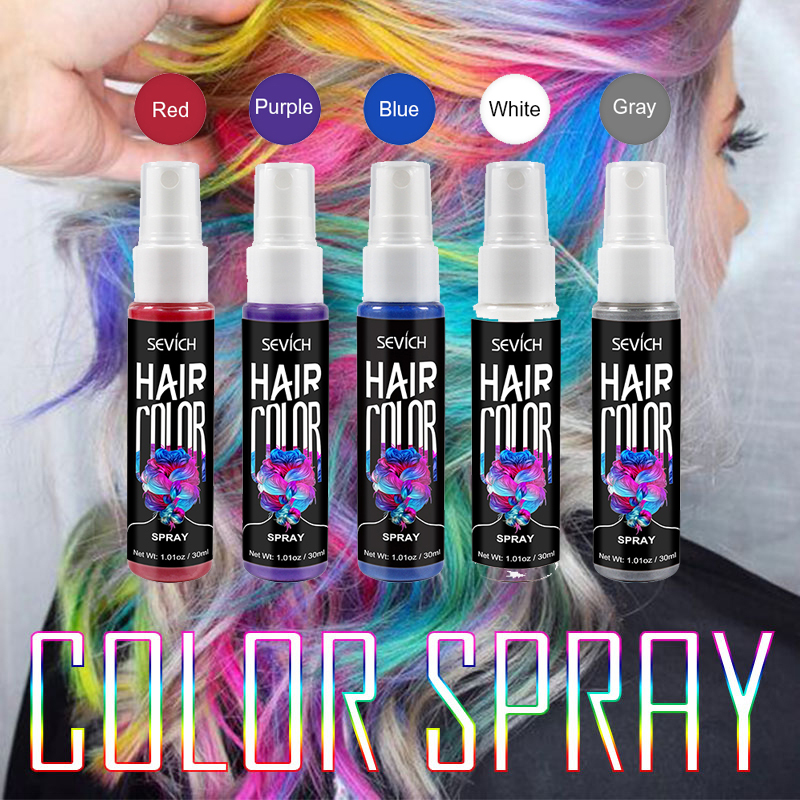 30ml Hair Color Spray 5 Colors Temporary Hair Color Dye Washable Unisex Instant Hair Styling Coloring Products