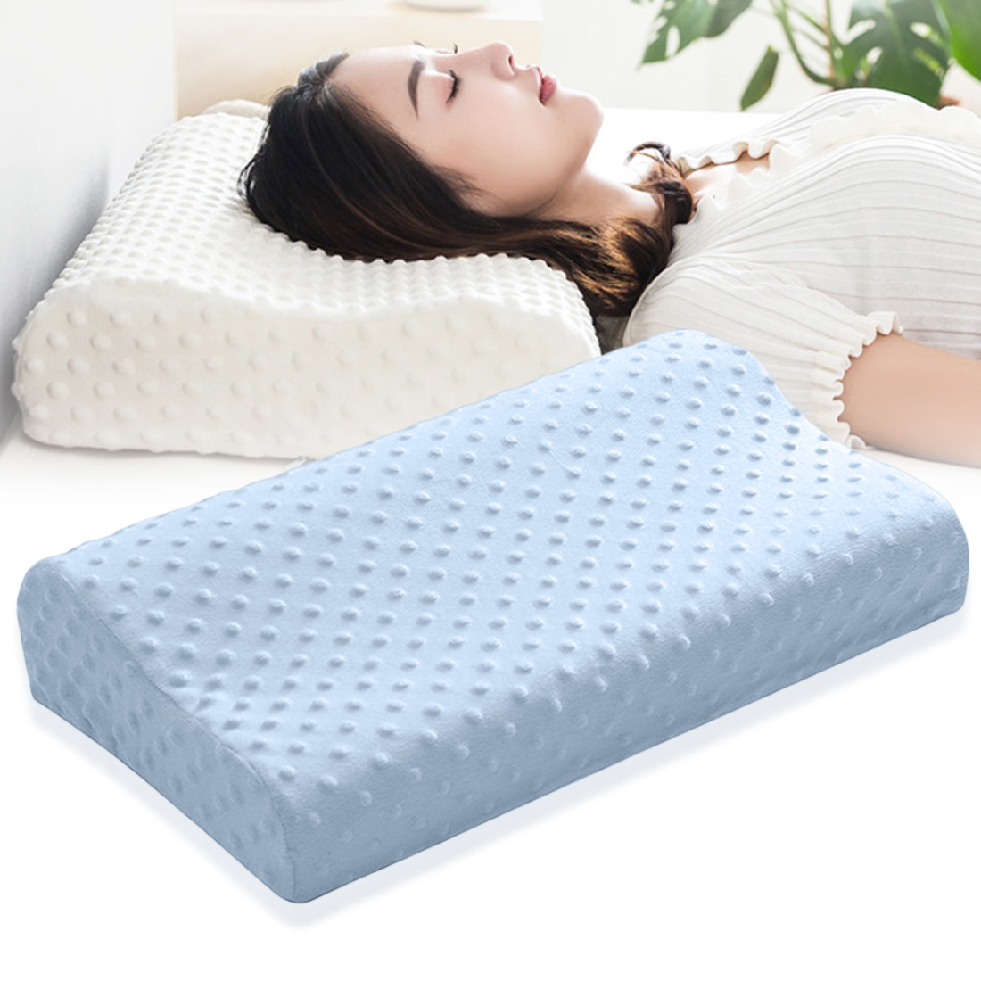 Memory Foam Bedding Pillow Neck Protection Slow Rebound Shaped Maternity Orthopedic Pillow For Sleeping Pain Release 50*30CM
