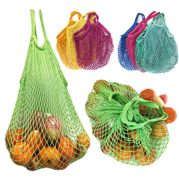 Kitchen Fruit Vegetable Mesh Storage Bag Portable Shopping Bag Reusable Net Handbag
