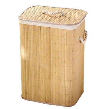 Foldable Clothes Storage Basket Laundry Dirty Clothes Storage Bucket Bamboo Basket Clothes Container Organizer Storage Basket