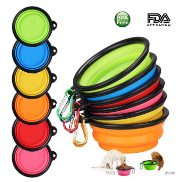 1PC Folding Silicone Dog Bowl Outfit Portable Travel Bowl For Dog Feeder Utensils Small Mudium Dog Bowls Pet Accessories