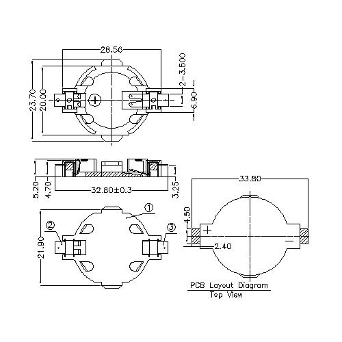 Coin Cell Holders For Cr2032i Bt M Sn R Cr2032i