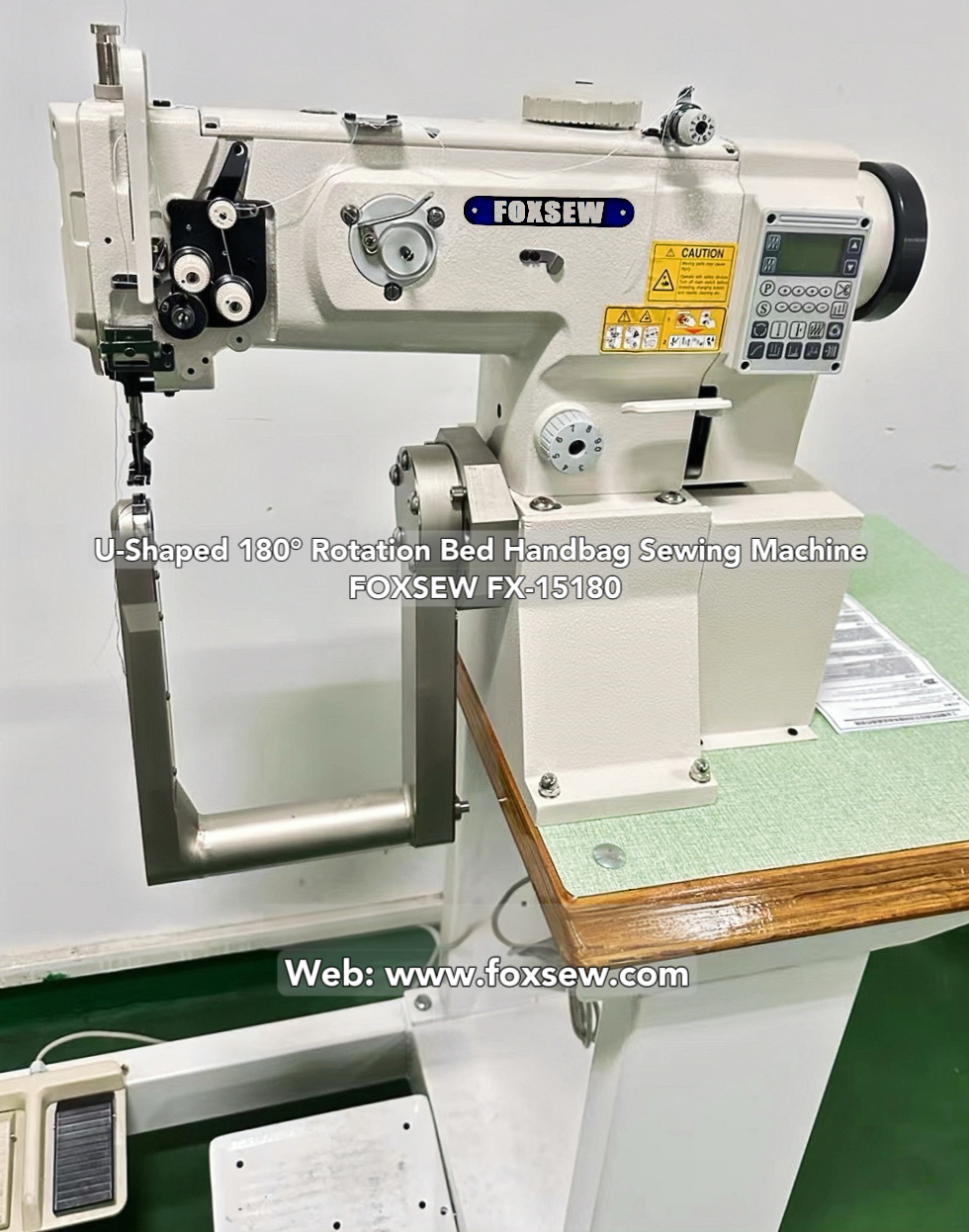 U-Shape Rotation Arm Handbag Sewing Machine FOXSEW FX-15180 -5 U-Shape Rotation Arm Handbag Sewing Machine FOXSEW FX-15180 -5