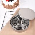 12pcs/set Stainless Steel Round Cookie Biscuit Cutters Circle Pastry Cutters Metal Baking Ring Molds for Fondant Cake DIY