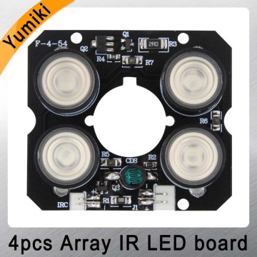 Yumiki 4pcs array IR led Spot Light Infrared 4x IR LED board for CCTV cameras night vision (52mm diameter)