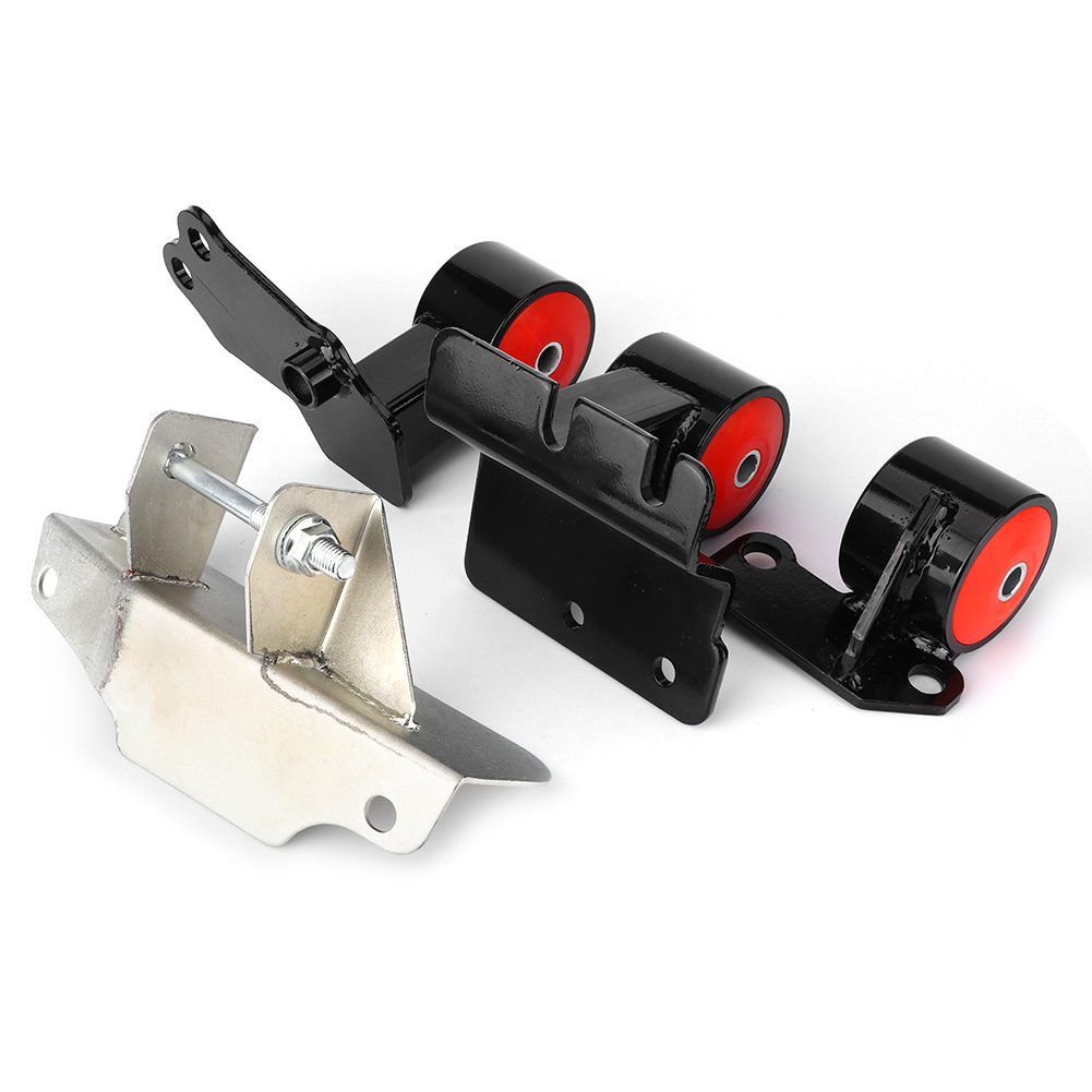 4Pcs Engine Motor Mount Upgrade Kit Fit for Honda Civic/CRX D15/D16 88-91 RC Steel Motor Engine Mount Car Accessories