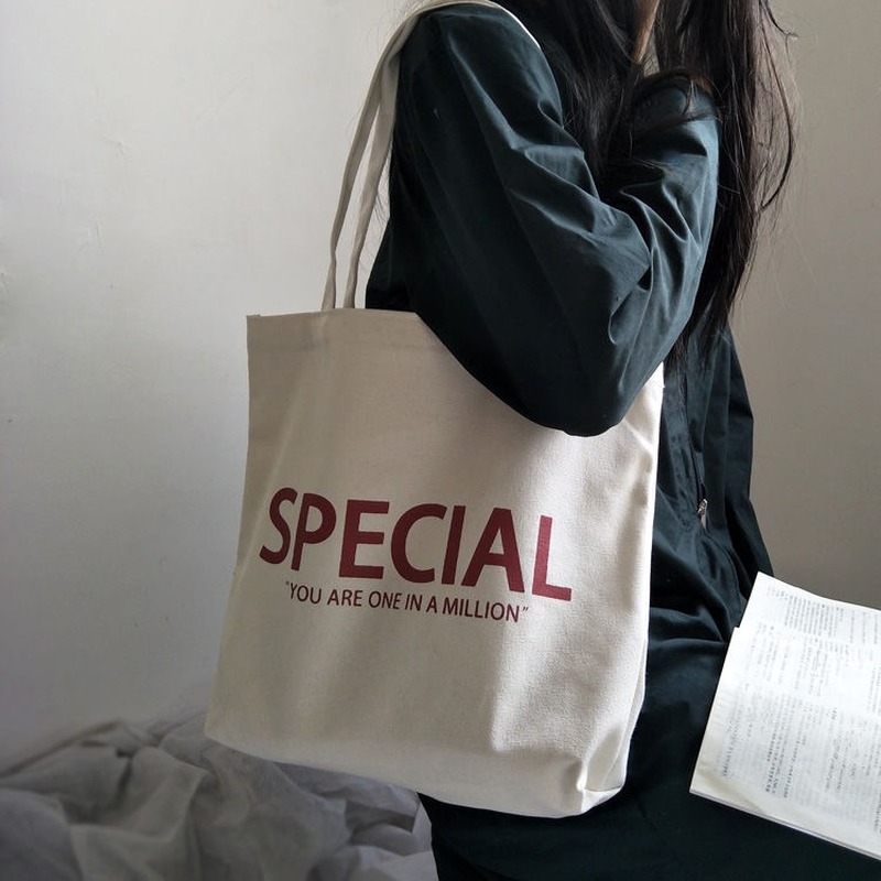 Shopping Bags Women Letter Printed Leisure Chic Canvas Bag Simple Fashion Ins Large Capacity Reusable Tote Preppy Daily Ulzzang