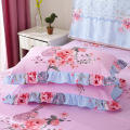 Floral Fitted Sheet Cover Graceful Lace Bedspread Bedroom Bed Cover Skirt Decoration Non-slip Mattress Cover Skirt cubrecama