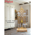 Customized Living Room Floor Clock European Style Standing Grandfather Clock Golden Crystal Floor Clock Living Room Luxury