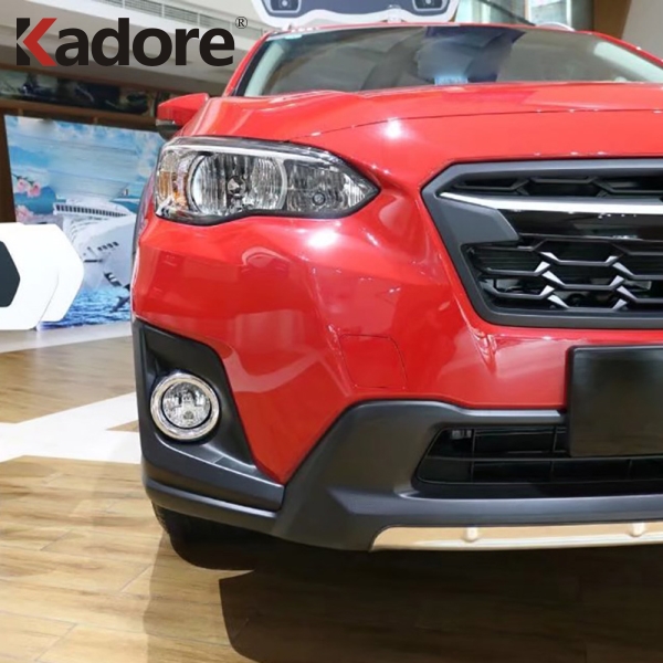 For Subaru XV Crosstrek SUV 2018 2019 2020 ABS Chrome Front Foglight Fog Light Cover Trim Car Protect Accessories