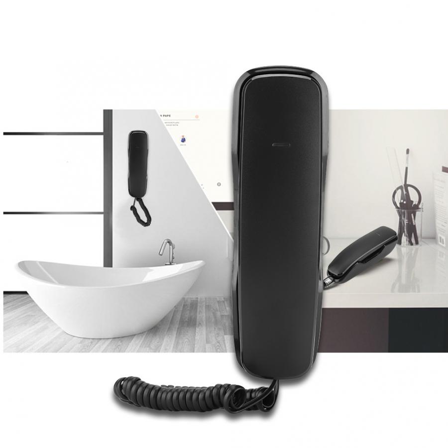 Fixed Landline Smart Telephone Portable Mini Phone Wall Telephone Hanging Telephone 2 in 1 Push Button Phone for Home