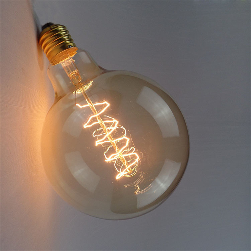 Edison Lamps Carbon Filament Clear Glass's Edison Retro Vintage Incandescent Bulb 40W 220V E27 G125 for Home Decorated Lights