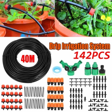 25M-40M DIY Drip Irrigation System Automatic Watering Garden Hose Micro Drip Watering Kits with Adjustable Drippers