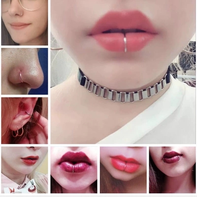 2020 New Medical Titanium Punk Clip on Fake Piercing Body Nose Lip Rings Unisex Nose Ring Women Septum Piercing Jewelry